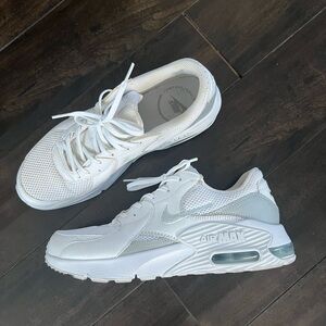 Nike White and Gray Women's Sneakers